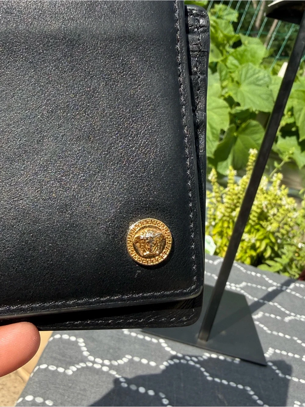 GUC Versace La Medusa Calf Leather Bifold Black Men's Wallet